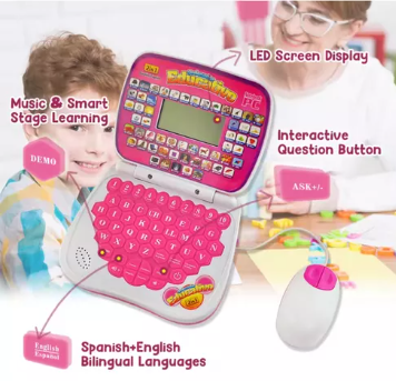 Vista 4 de Computador Educativo Infantil 2 Idiomas - Color: Rosado